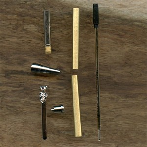  Dayacom Rose Engraving Slimline pen kit in Rhodium