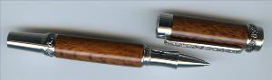 Roman Harvest - Rhodium with Black Titanium Accents Rollerball 
