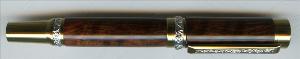 Roman Harvest - Gold Titanium with Rhodium Accents Fountain Pen 