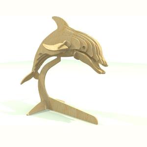  Dolphin 3D puzzle in MDF