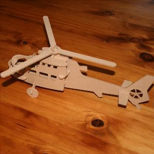  Chopper Helicopter 3D puzzle in MDF