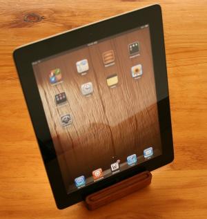  iPad 2/3 stand in Tasmanian Blackwood
