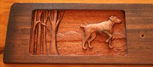  5 Hook Coat Hook Board - Bird Dog Scene