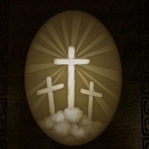  "Crosses on the hill" lithophane