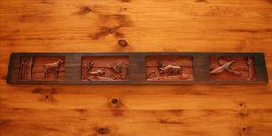  5 Hook Coat Hook Board - Bird Dog Scene