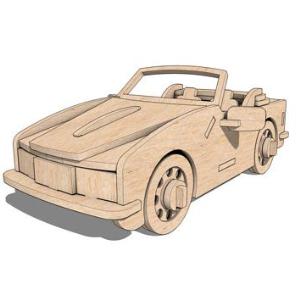  Sports Car 3D puzzle in MDF