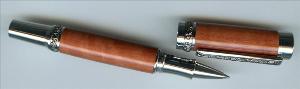 Roman Harvest - Rhodium with Black Titanium Accents Rollerball 