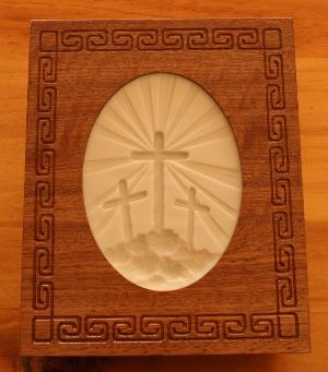  "Crosses on the hill" lithophane