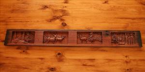 5 Hook Coat Hook Board - Deer Scene