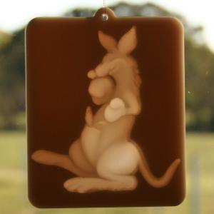  Window lithophane - boxing kangaroo