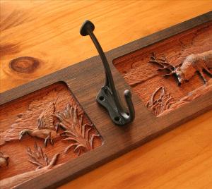  5 Hook Coat Hook Board - Bird Dog Scene