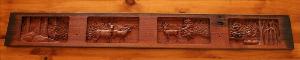  5 Hook Coat Hook Board - Deer Scene
