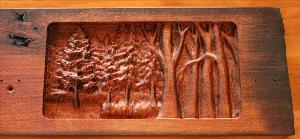  5 Hook Coat Hook Board - Deer Scene