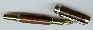 Roman Harvest - Gold Titanium with Rhodium Accents Fountain Pen 